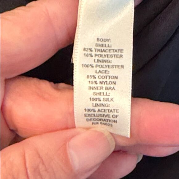 BANANA REPUBLIC Black Lace Cap Sleeve Velvet Bow Midi Cocktail Dress - Picture 9 of 12